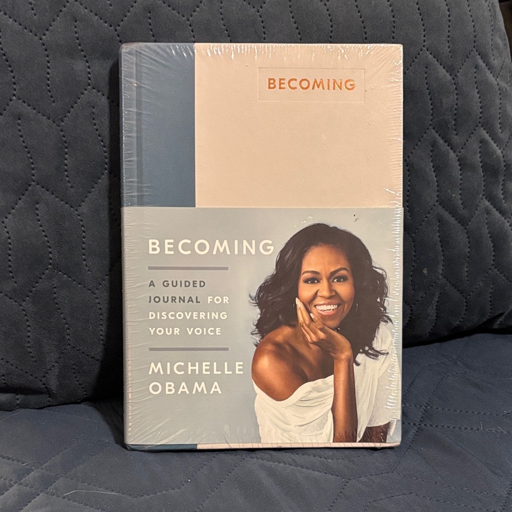 Becoming: A Guided Journal by Michelle Obama - Blue and Cream